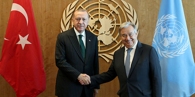 Cumhurbaşkanı Erdoğan Guterres ile görüştü