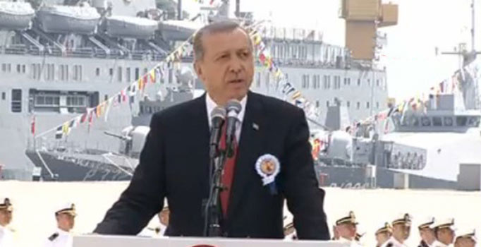 Cumhurbaşkanı Erdoğan, Burgazada korveti için düzenlenen törende konuştu