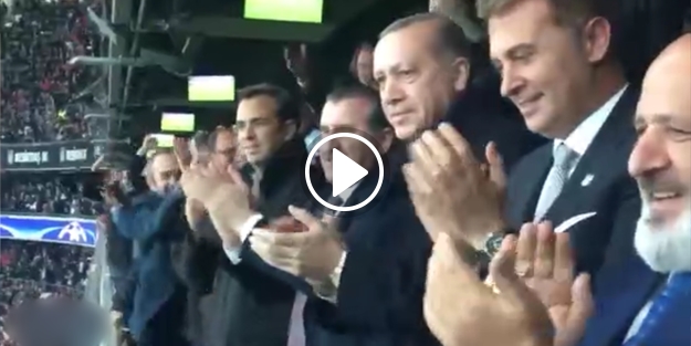 Cumhurbaşkanı Erdoğan Cenk'in golü sonrası böyle sevindi