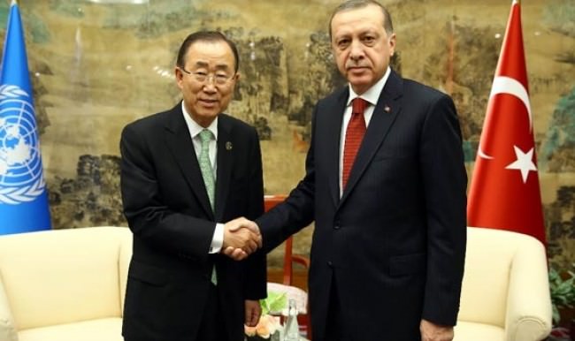 Cumhurbaşkanı Erdoğan, Çin'de BM Genel Sekreteri ile görüştü