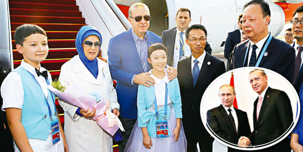  Cumhurbaşkanı Erdoğan Çin’de İlk görüşme Putin’le