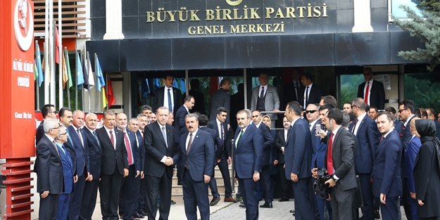 Cumhurbaşkanı Erdoğan'dan BBP ziyareti!