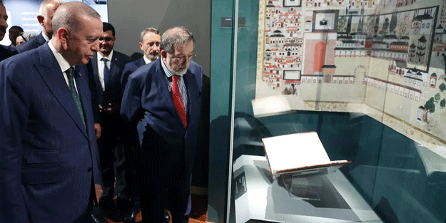 Erdoğan, Fatih Sultan Mehmet Sergisi'ni gezdi