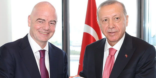 Cumhurbaşkanı Erdoğan, FIFA Başkanı Infantino'yu kabul etti