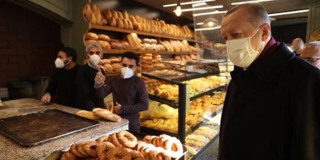 Cumhurbaşkanı Erdoğan fırına uğradı