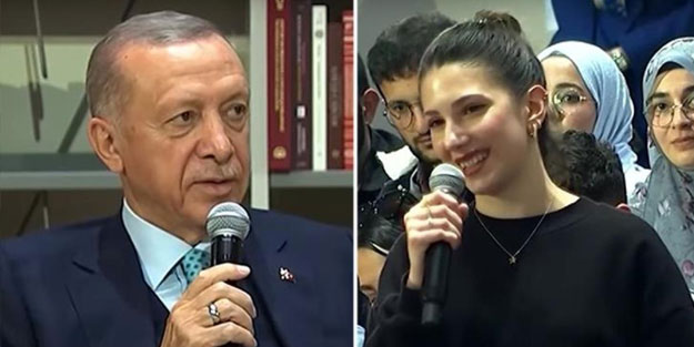 Cumhurbaşkanı Erdoğan, genç kızın şiir isteğini geri çevirmedi