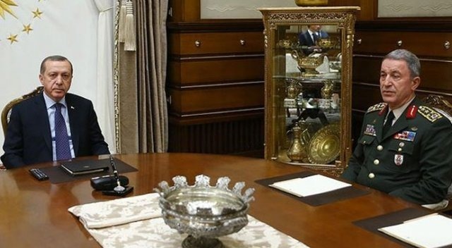 Cumhurbaşkanı Erdoğan, Genelkurmay Başkanı Akar'ı kabul etti
