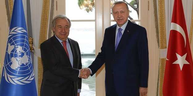 Cumhurbaşkanı Erdoğan, Guterres'i kabul etti