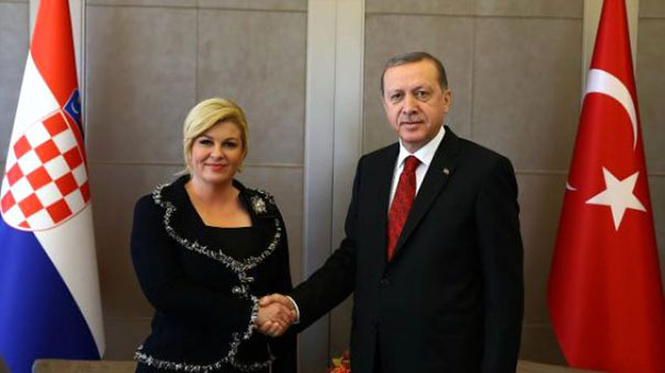 Cumhurbaşkanı Erdoğan, Hırvat Cumhurbaşkanı Kitaroviç’i karşıladı
