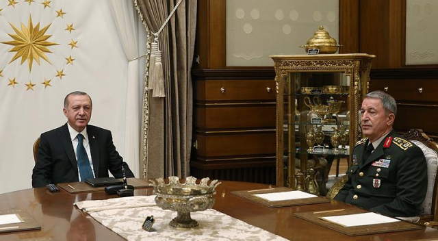 Cumhurbaşkanı Erdoğan, Hulusi Akar'ı kabul etti