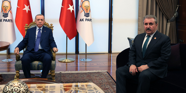 Cumhurbaşkanı Erdoğan ile BBP lideri Destici görüştü