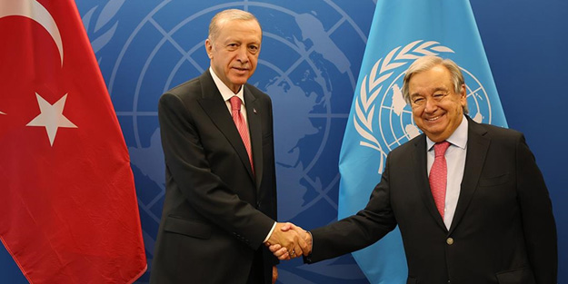 Cumhurbaşkanı Erdoğan ile BM Genel Sekreteri görüştü
