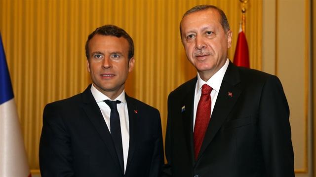 Cumhurbaşkanı Erdoğan ile Macron görüştü