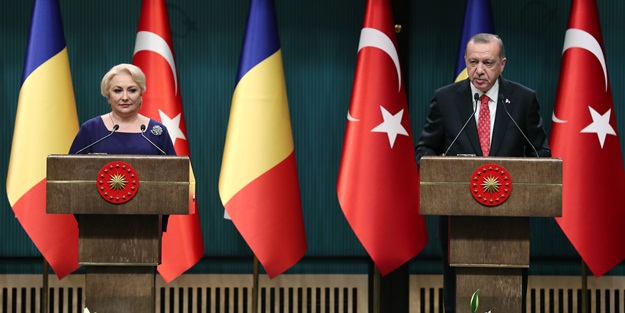 Cumhurbaşkanı Erdoğan ile Romanya Başbakanı Viorica Dancila ortak basın toplantısı yaptı