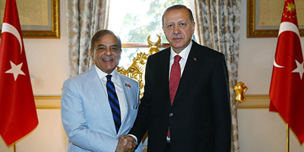 Cumhurbaşkanı Erdoğan ile Şahbaz Şerif görüştü