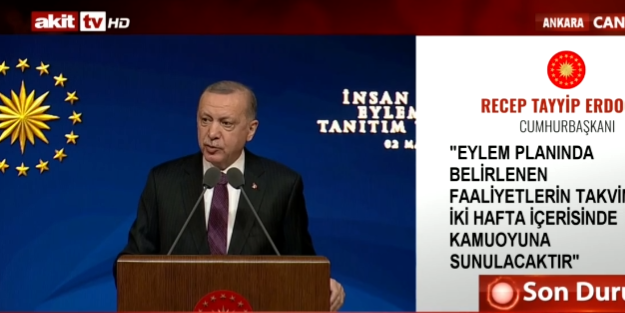 Cumhurbaşkanı Erdoğan İnsan Hakları Eylem Planı'nı açıkladı