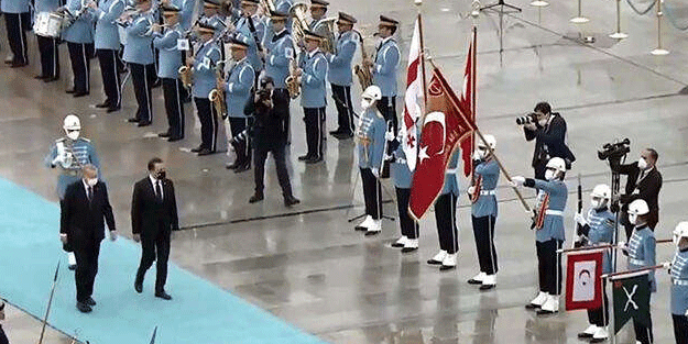 Cumhurbaşkanı Erdoğan, Irakli Garibashvili'yi resmi törenle karşıladı