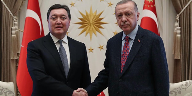 Cumhurbaşkanı Erdoğan Kazakistan Başbakanı'nı kabul etti