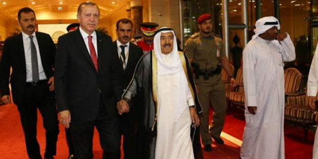 Reis-i Cumhur Erdoğan Kuveyt Emiri ile görüştü