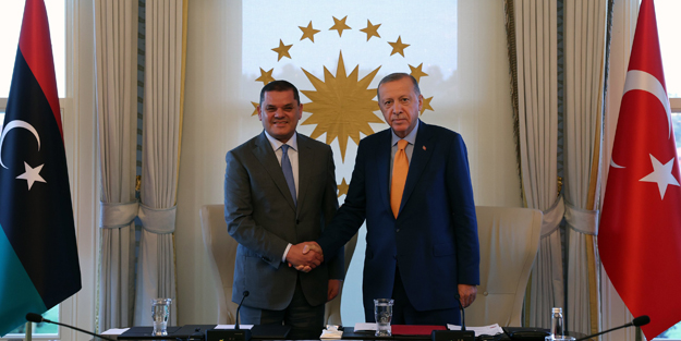  Cumhurbaşkanı Erdoğan Libya Başbakanı Dibeybe'yi kabul etti