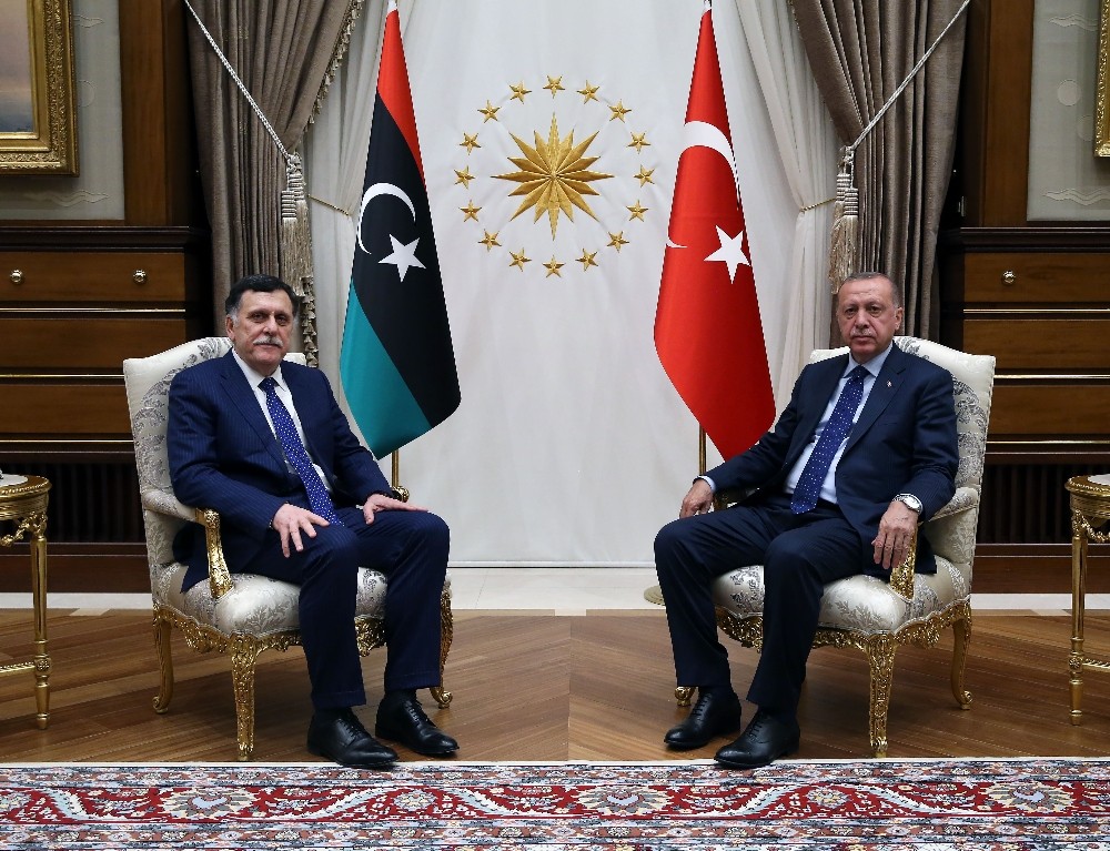 Cumhurbaşkanı Erdoğan, Libya Başkanlık Konseyi Başkanı Al Sarraj’ı kabul etti 