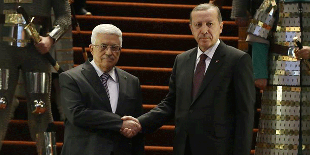 Cumhurbaşkanı Erdoğan Mahmud Abbas'la görüştü