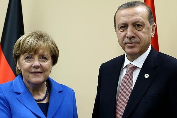 Cumhurbaşkanı Erdoğan, Merkel'i kabul etti