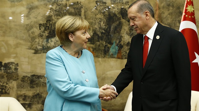 Cumhurbaşkanı Erdoğan Merkel'le görüştü