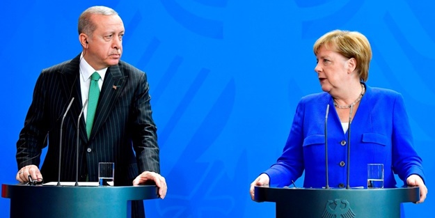 Cumhurbaşkanı Erdoğan Merkel'le görüştü!