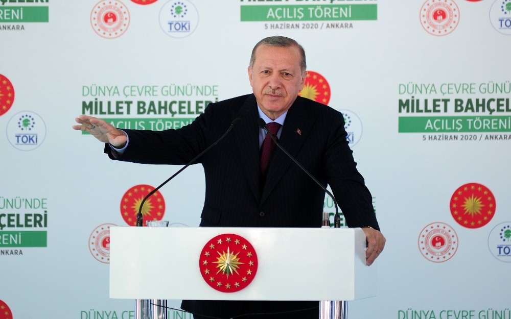 Cumhurbaşkanı Erdoğan, millet bahçelerinin açılışını yaptı 