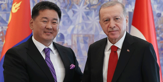 Cumhurbaşkanı Erdoğan, Moğol liderle bir araya geldi