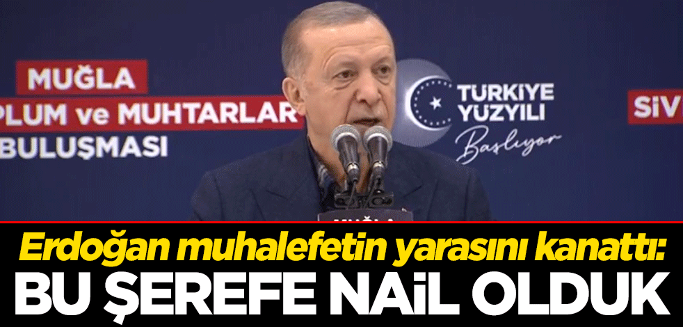 Erdoğan muhalefetin yarasını kanattı: Bu şerefe nail olduk