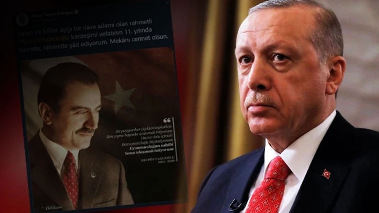 Cumhurbaşkanı Erdoğan Muhsin Yazıcıoğlu'nu andı: Kardeşim..! Mekanın cennet olsun!