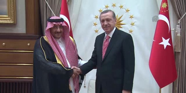 Erdoğan, Naif'i Saray'da ağırladı