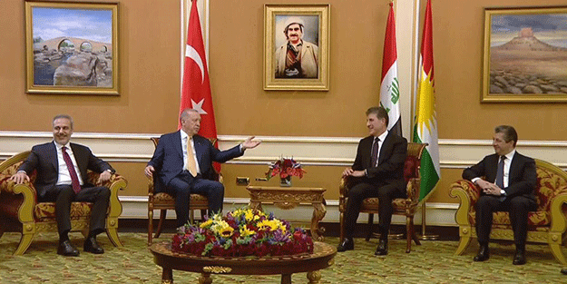 Cumhurbaşkanı Erdoğan Neçirvan Barzani ve Mesrur Barzani ile görüştü!