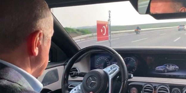 Cumhurbaşkanı Erdoğan o maçı aracından takip etti