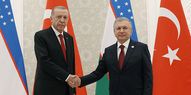 Cumhurbaşkanı Erdoğan, Mirziyoyev ile bir araya geldi