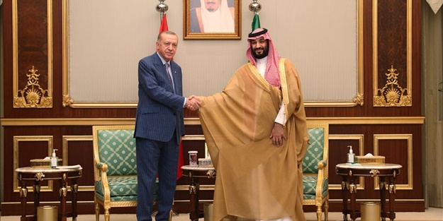 Cumhurbaşkanı Erdoğan, Prens Selman'la görüştü