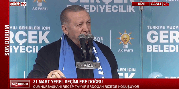 Rize'de konuşan Erdoğan: CHP adayları millete değil yapay zekaya soruyor