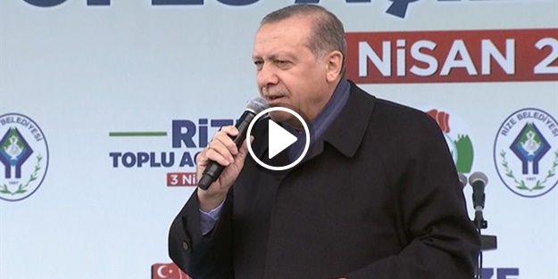 Erdopan Rize'ye şiveyle böyle seslendi