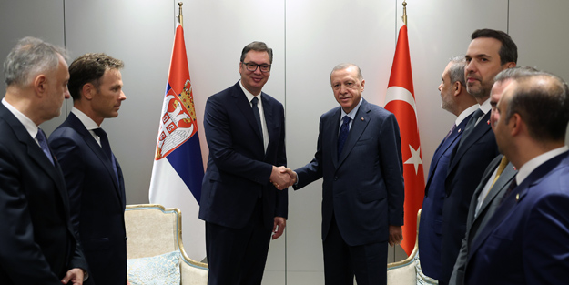 Cumhurbaşkanı Erdoğan, Sırbistan Cumhurbaşkanı Vucic ile görüştü