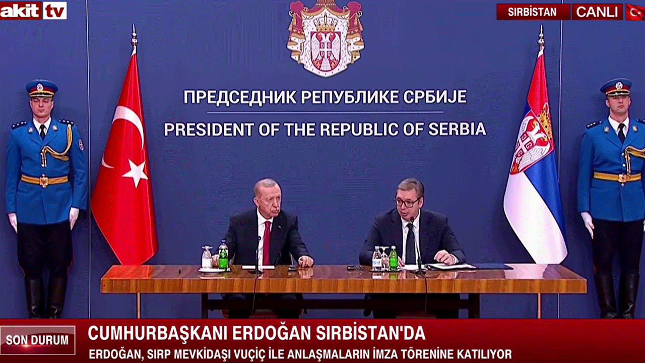 Vucic ile ortak basın toplantısına damga vurdu! Erdoğan'dan dünyaya çağrı