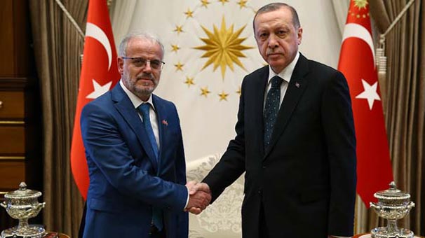 Cumhurbaşkanı Erdoğan, Talat Caferi'yi kabul etti