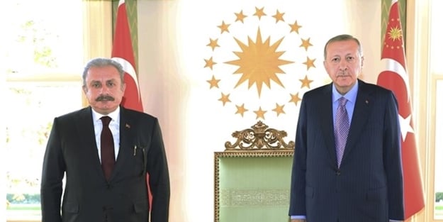 Cumhurbaşkanı Erdoğan TBMM Başkanı Şentop'u kabul etti