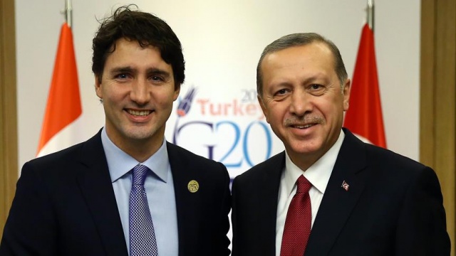 Cumhurbaşkanı Erdoğan, Trudeau ile telefonda görüştü