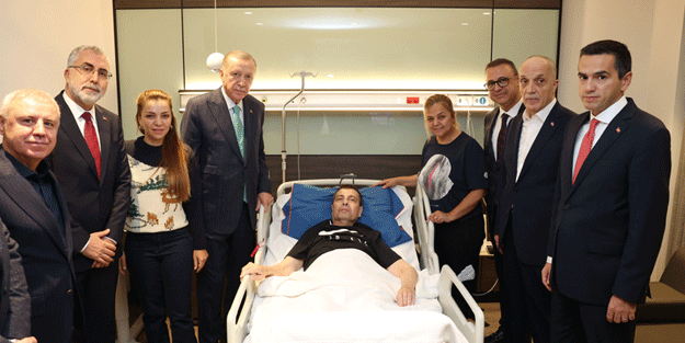 Erdoğan, Pevrul Kavlak'ı hastanede ziyaret etti