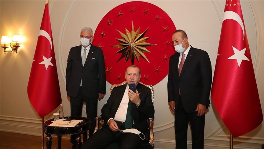 Cumhurbaşkanı Erdoğan, Türkiye'nin BM Daimi Temsilcisi Sinirlioğlu ile görüştü