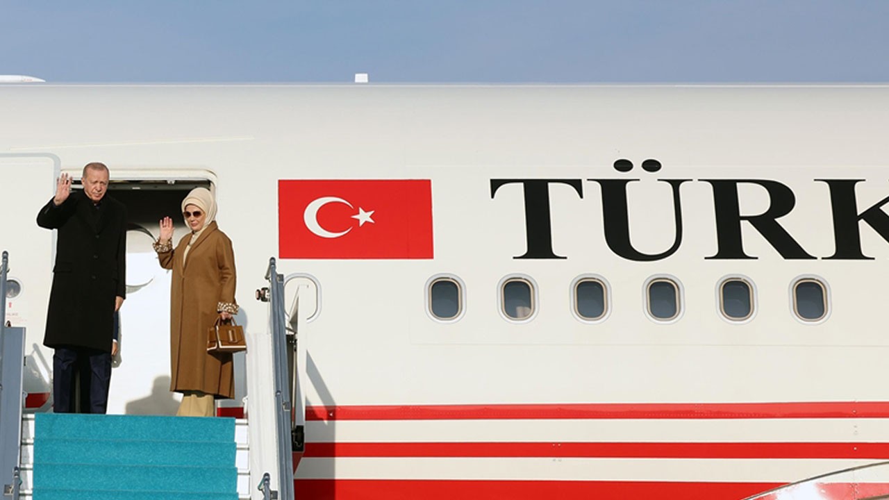Cumhurbaşkanı Erdoğan Türkmenistan'a gitti
