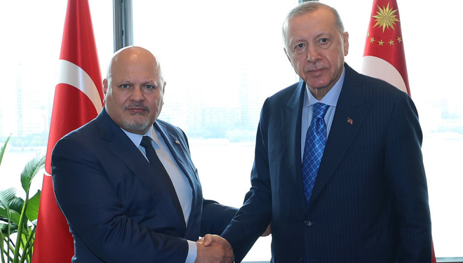 Cumhurbaşkanı Erdoğan UCM Başsavcısı Khan’ı kabul etti