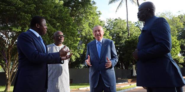 Cumhurbaşkanı Erdoğan ve 3 Afrika ülkesi liderinin keyifli anları!